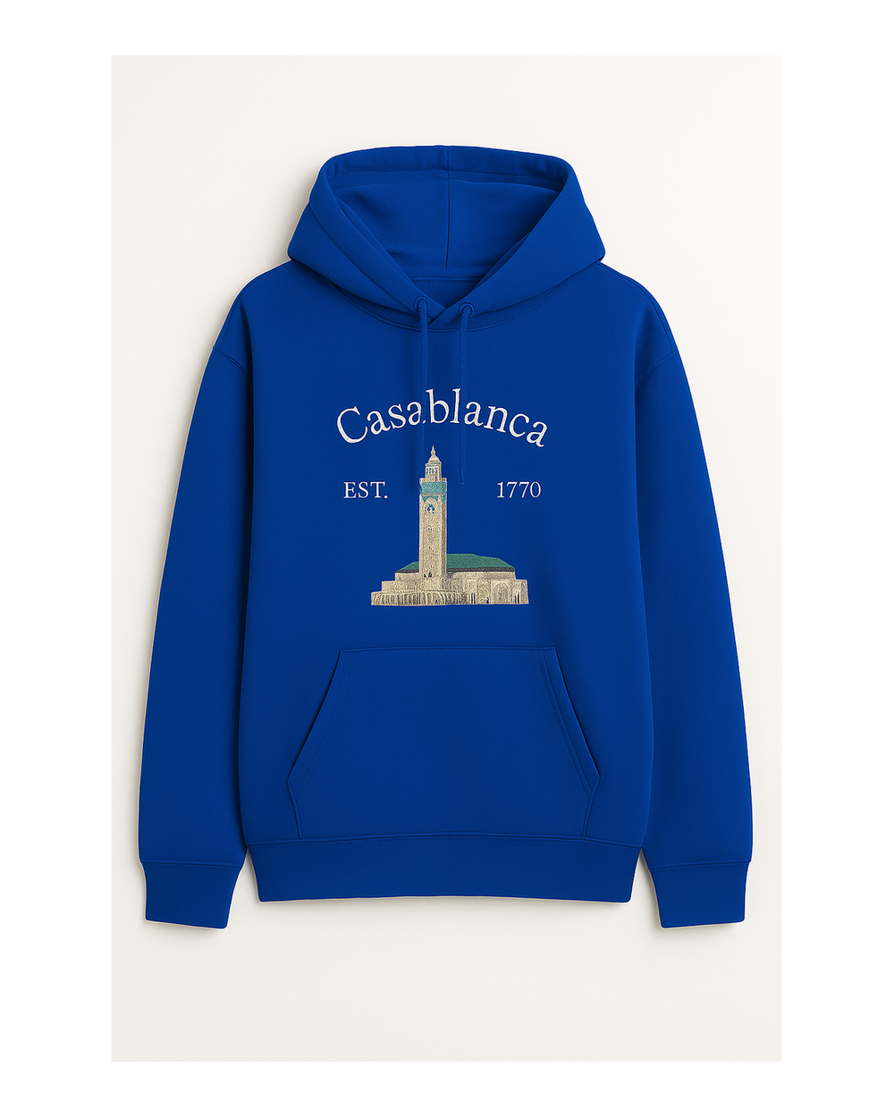 Sweat brodé Casablanca – Unisexe, coton bio