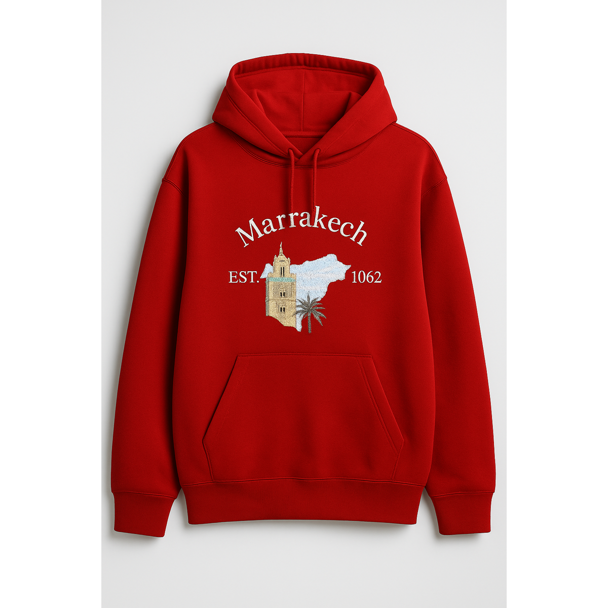 Sweat brodé Marrakech – Unisexe, coton bio