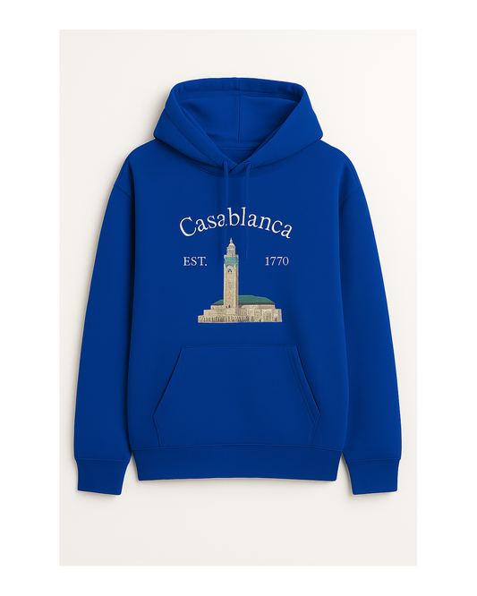 Sweat brodé Casablanca – Unisexe, coton bio