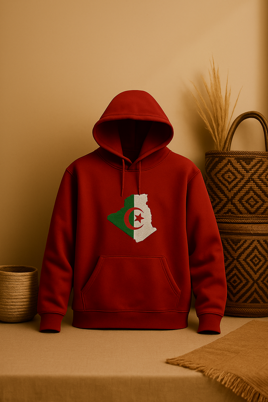 Sweat brodé Algérie - unisexe, coton bio