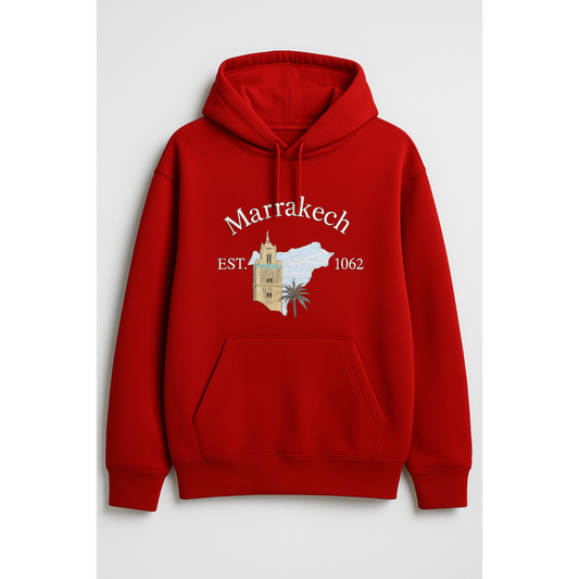 Sweat brodé Marrakech – Unisexe, coton bio